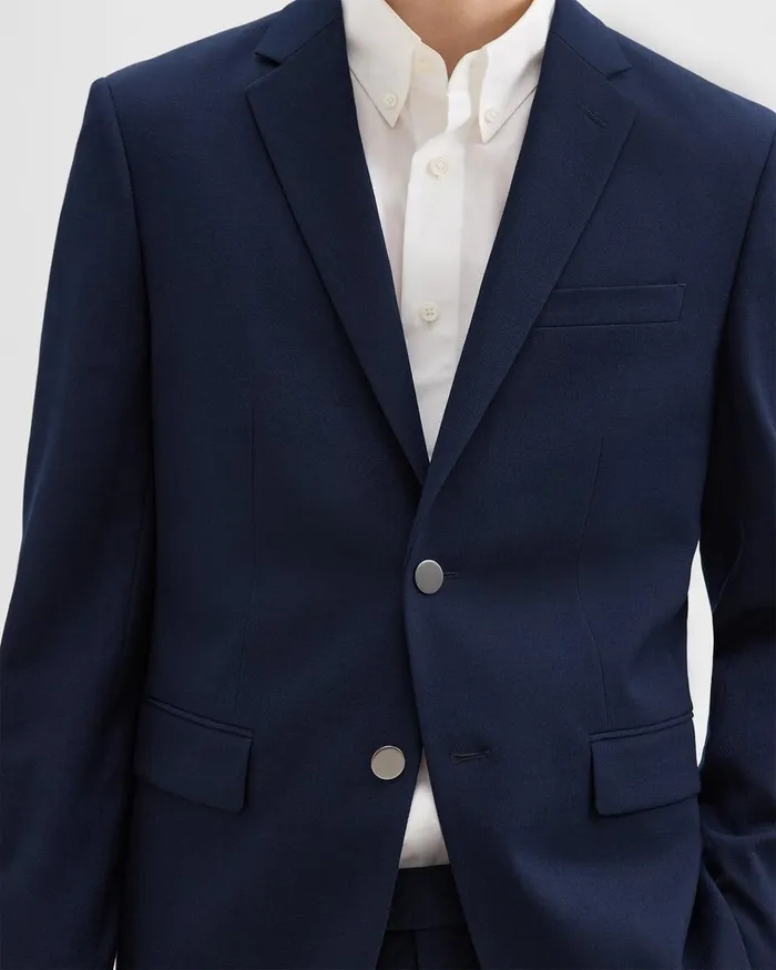 Men Blazers Jackets Theory Morton Blazer In Textured Gabardine Baltic