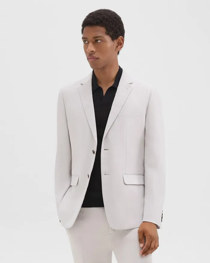 Men Blazers Jackets Theory Morton Slim Blazer In LinenViscose Limestone