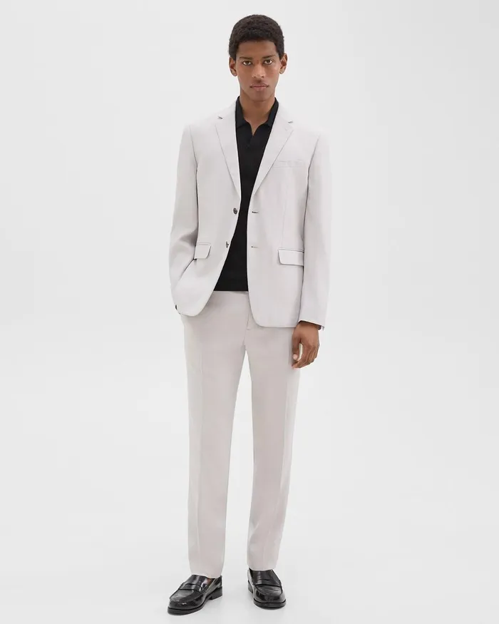 Men Blazers Jackets Theory Morton Slim Blazer In LinenViscose Limestone