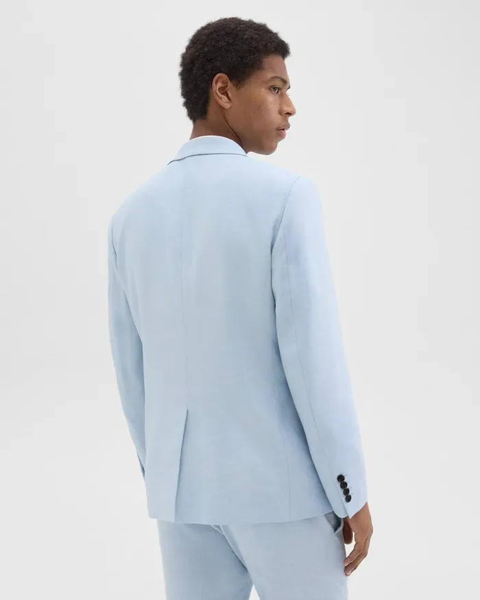 Men Blazers Jackets Theory Morton Slim Blazer In LinenViscose Skylight