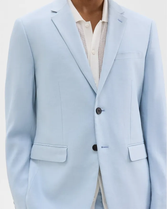 Men Blazers Jackets Theory Morton Slim Blazer In LinenViscose Skylight