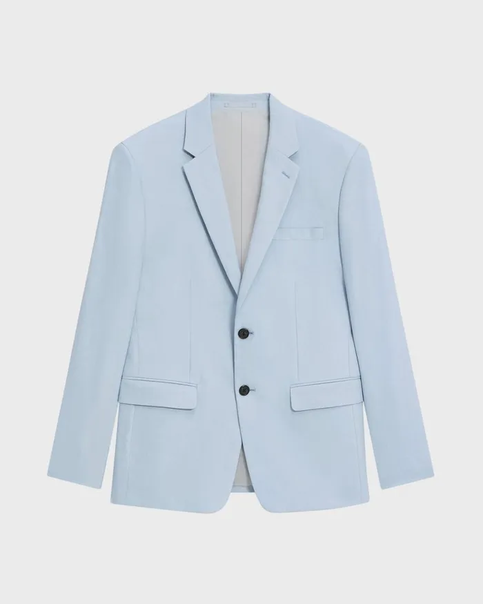 Men Blazers Jackets Theory Morton Slim Blazer In LinenViscose Skylight