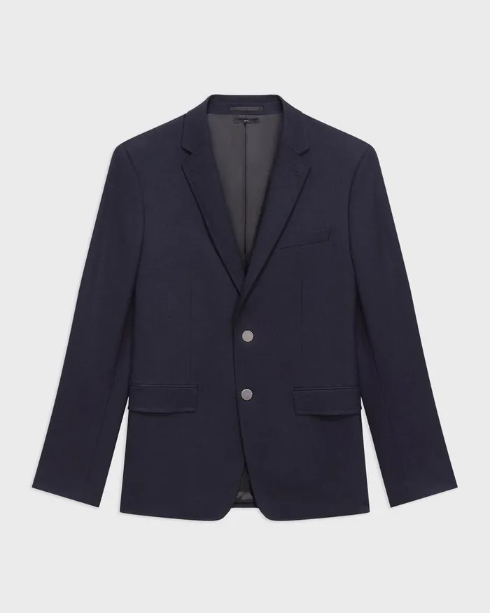 Men Blazers Jackets Theory Nostrand Blazer In Stretch Flannel Dark Navy