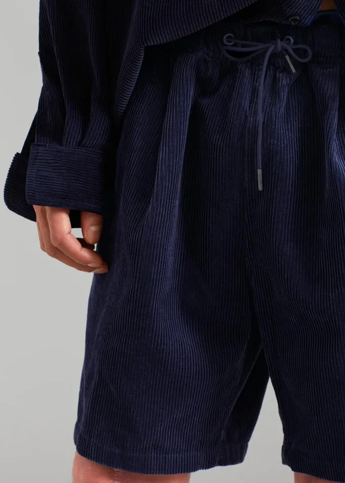 Men Camden Corduroy Shorts 8211 Navy The Frankie Shop Bottoms