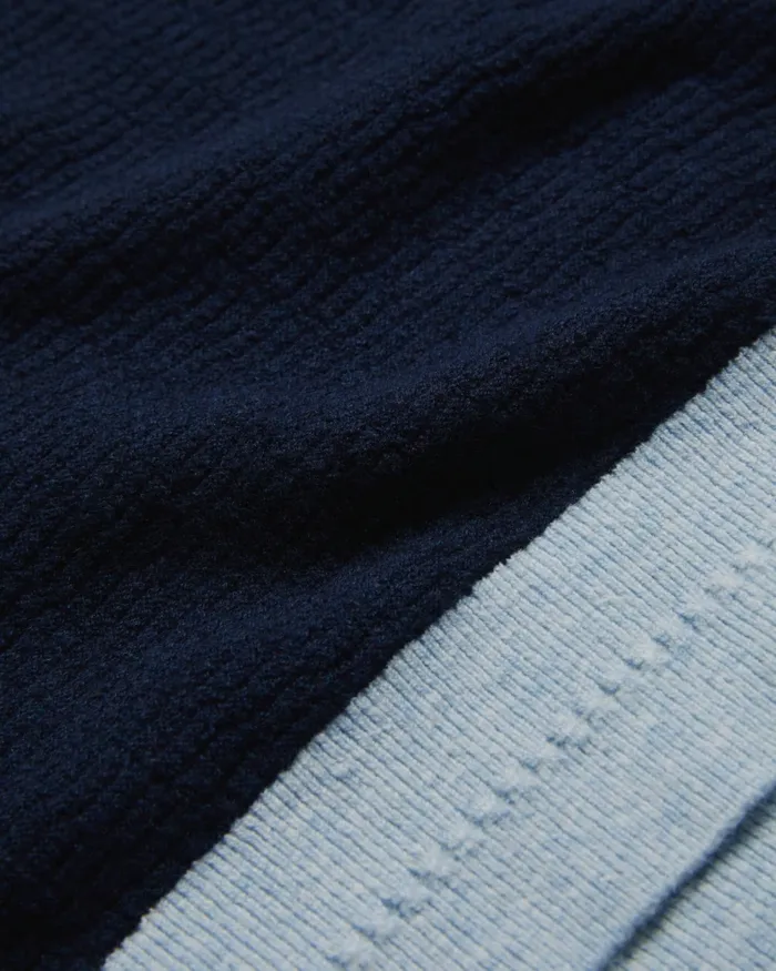 Men CAPAB 8211 Contrast Trims Crew Neck Jumper Navy Ted Baker Jumpers and Knitwear