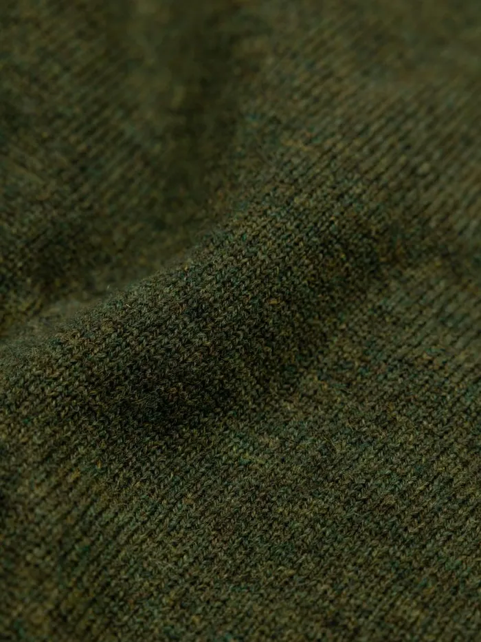Men Cavan Pocket Knit Jumper Olive Finisterre Knitwear