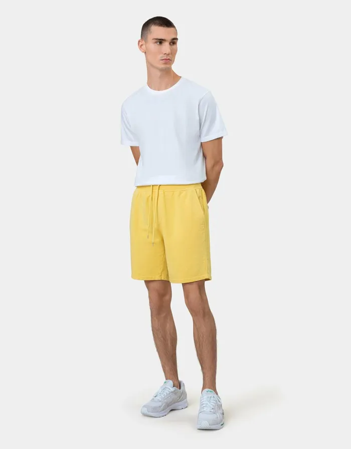 Men Classic Organic Sweatshorts Flamingo Pink Colorful Standard Shorts