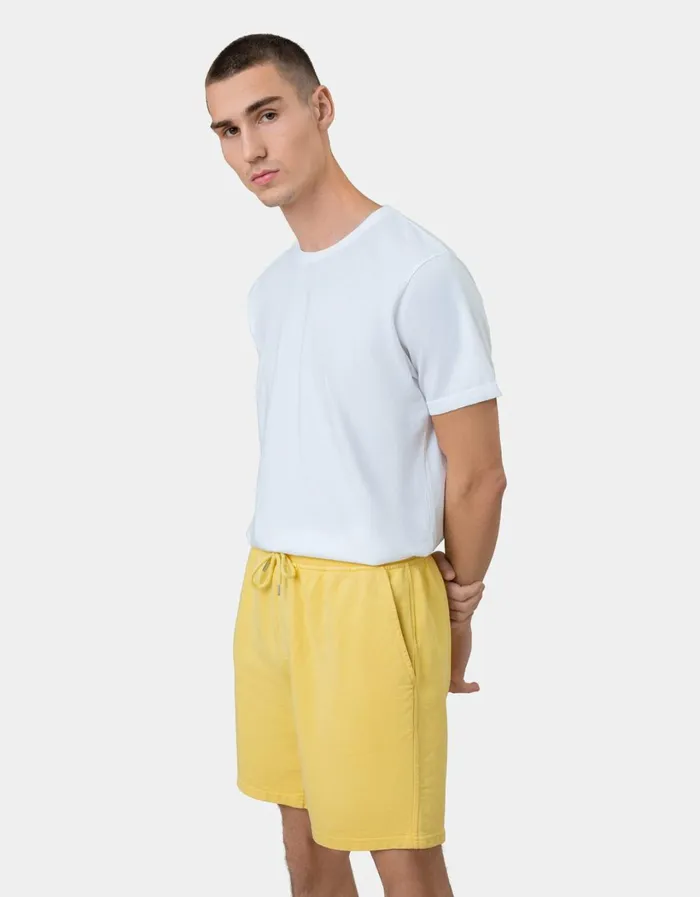 Men Classic Organic Sweatshorts Flamingo Pink Colorful Standard Shorts