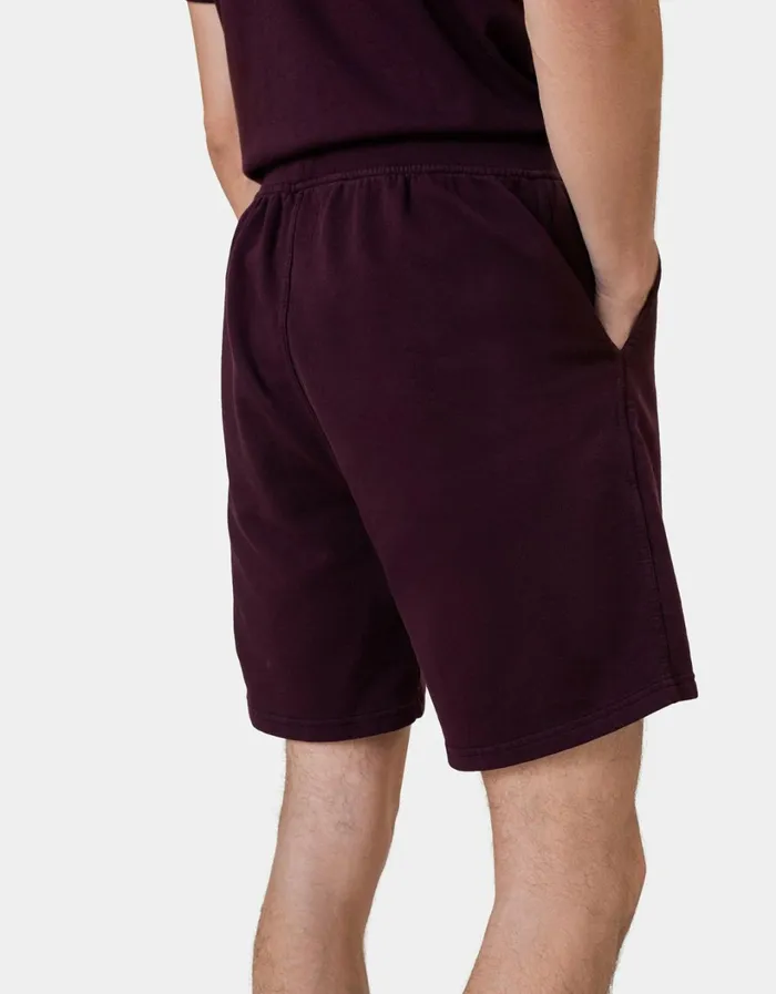 Men Classic Organic Sweatshorts Oxblood Red Colorful Standard Shorts