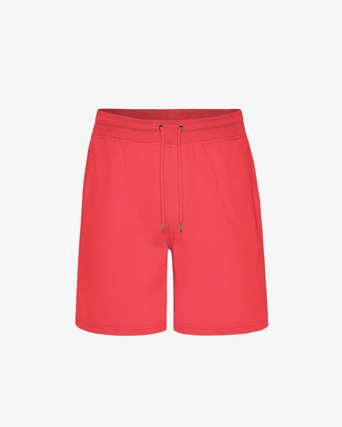 Men Classic Organic Sweatshorts Red Tangerine Colorful Standard Shorts