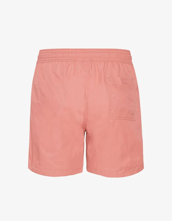 Men Classic Swim Shorts Bright Coral Colorful Standard Shorts