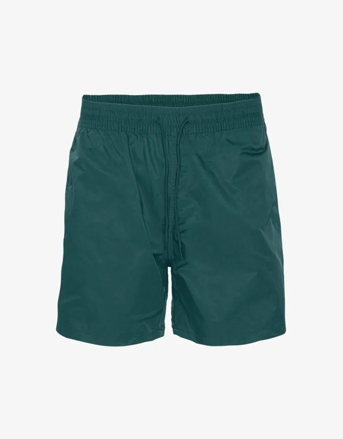 Men Classic Swim Shorts Ocean Green Colorful Standard Shorts