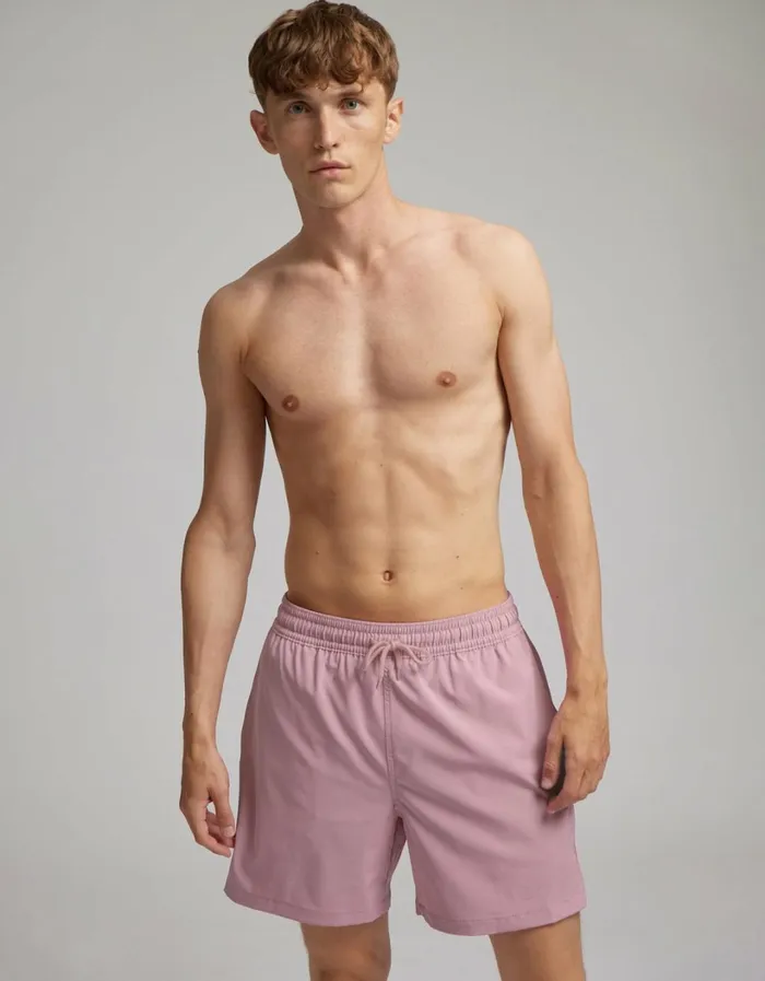 Men Classic Swim Shorts Ocean Green Colorful Standard Shorts
