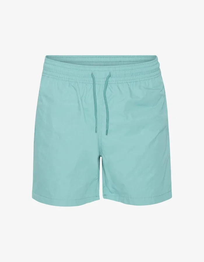 Men Classic Swim Shorts Teal Blue Colorful Standard Shorts