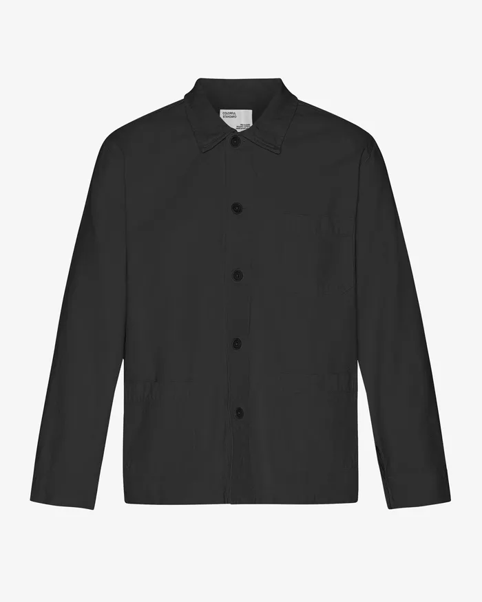 Men Colorfulstandard Organic Workwear Jacket 8211 Deep Black Workwear Jackets