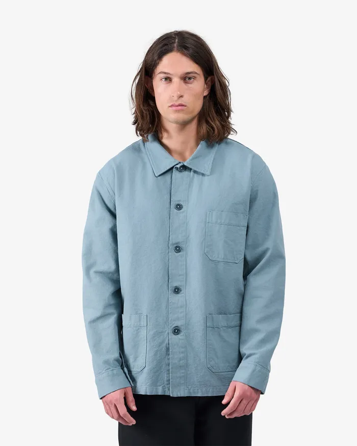 Men Colorfulstandard Organic Workwear Jacket 8211 Deep Black Workwear Jackets