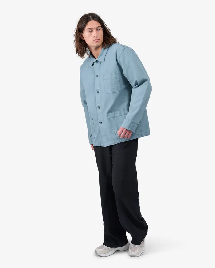 Men Colorfulstandard Organic Workwear Jacket 8211 Deep Black Workwear Jackets