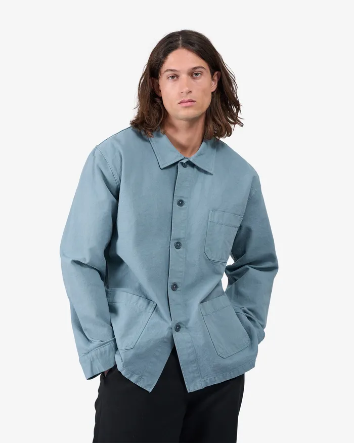 Men Colorfulstandard Organic Workwear Jacket 8211 Deep Black Workwear Jackets