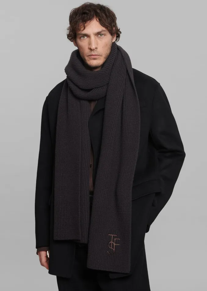 Men Colton Wool Scarf 8211 Dark Plum The Frankie Shop