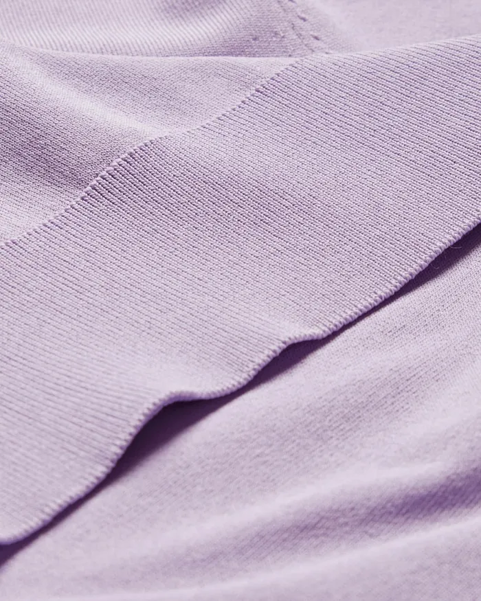 Men DALDIN 8211 Short Sleeve Rayon Zip Polo Shirt Lilac Ted Baker Jumpers and Knitwear Men DALDIN 8211 Short Sleeve Rayon Zip Polo Shirt Lilac Ted Baker Jumpers and Knitwear