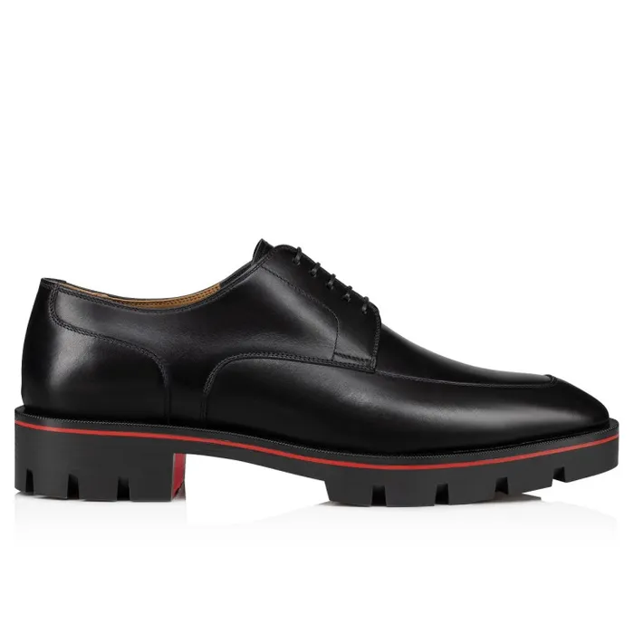 Men Davisol Derbies 8211 Calf Leather 8211 Black Christian Louboutin Buckles and Laceups