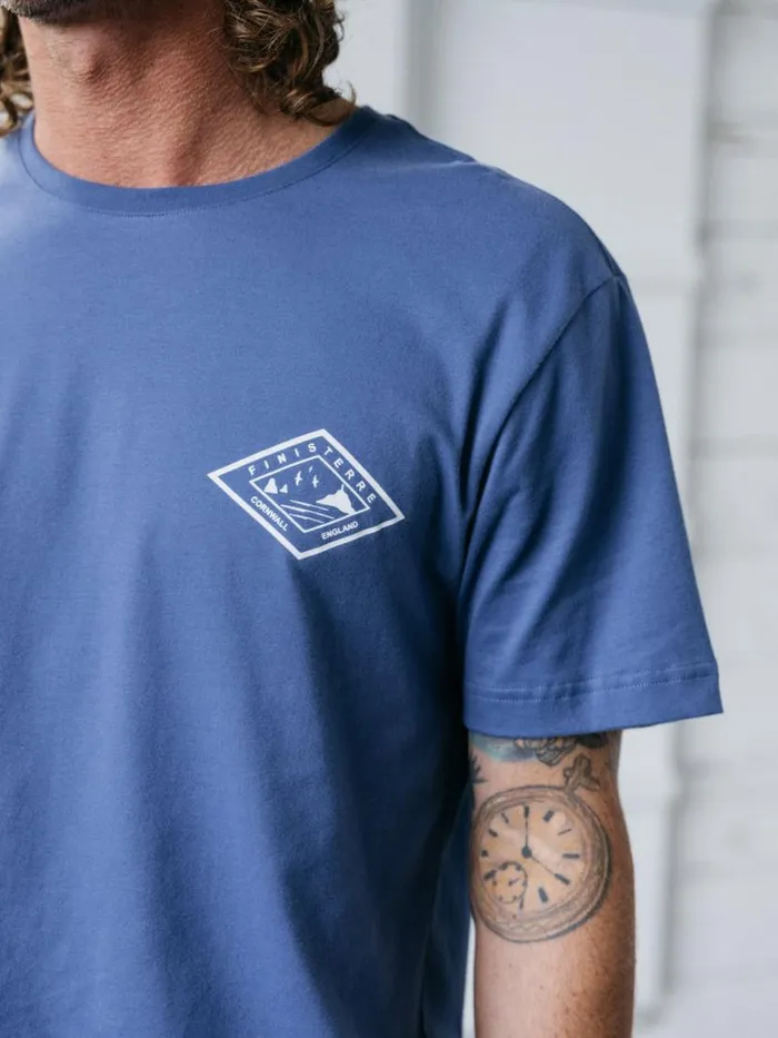 Men Diamond Logo TShirt Coastal Fjord Finisterre TShirts
