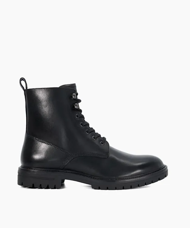 Men Dune London Black Boots Chunky Lace Up Boots Black
