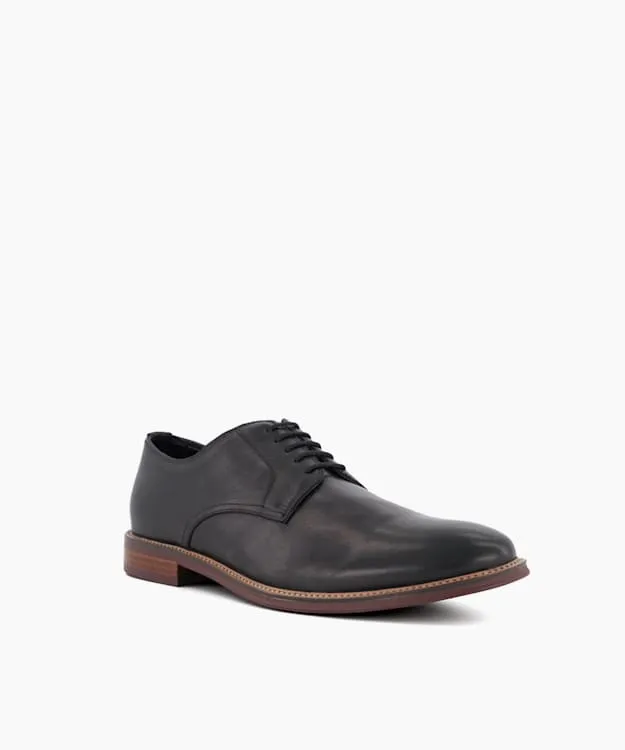 Men Dune London Black Shoes Leather LaceUp Shoes Black
