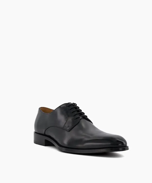 Men Dune London Black Shoes Premium Leather Derby Shoes Black Leather