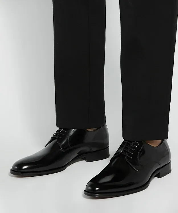 Men Dune London Black Shoes Premium Leather Derby Shoes Black Leather