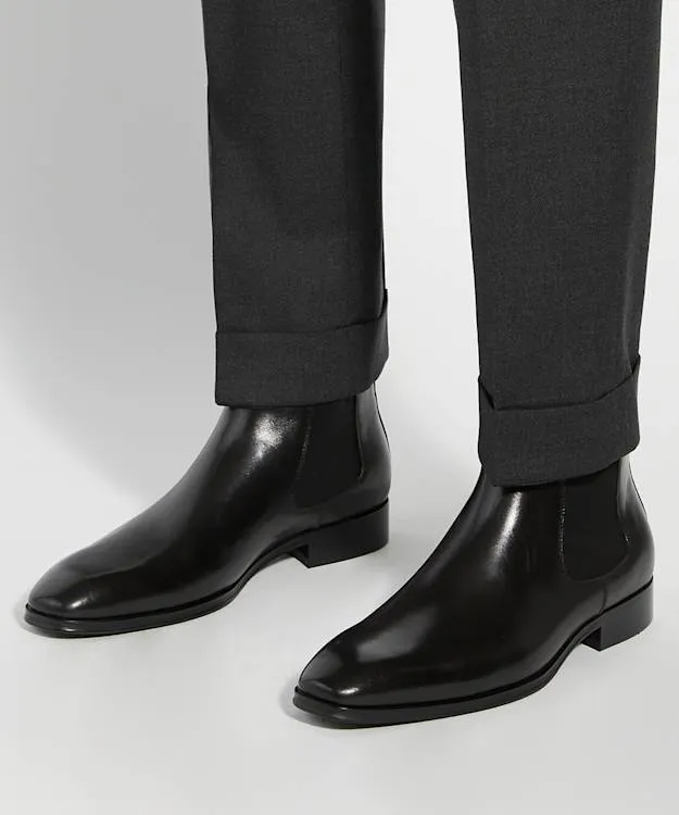 Men Dune London Chelsea Boots Leather Chelsea Boots Black