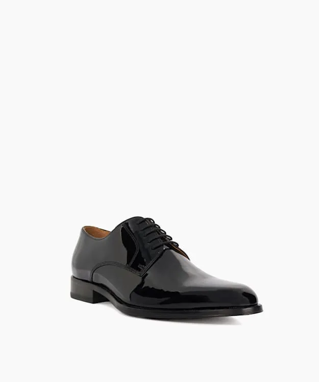 Men Dune London Leather Sole Shoes Premium Leather Derby Shoes Black