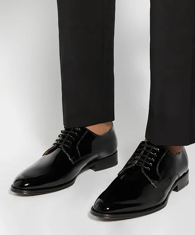 Men Dune London Leather Sole Shoes Premium Leather Derby Shoes Black