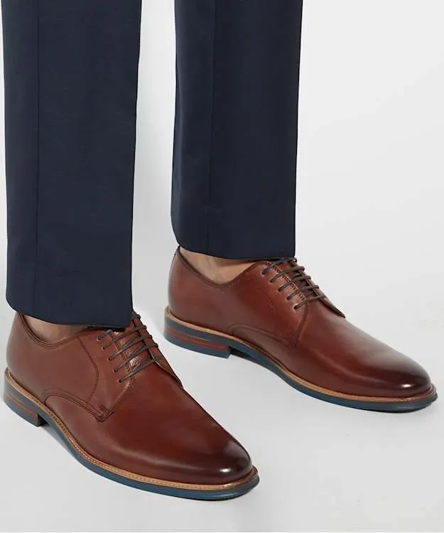 Men Dune London Smart Shoes Leather LaceUp Shoes Brown