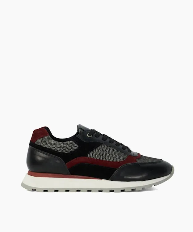 Men Dune London Trainers Colour Block Runners Black