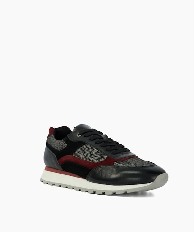 Men Dune London Trainers Colour Block Runners Black