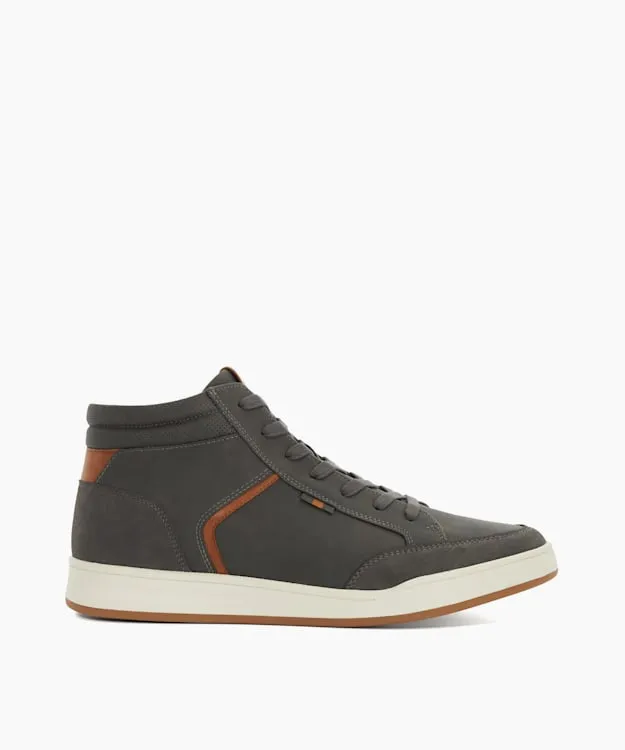 Men Dune London Trainers Pu High Top Trainers Grey