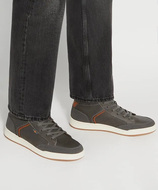 Men Dune London Trainers Pu High Top Trainers Grey