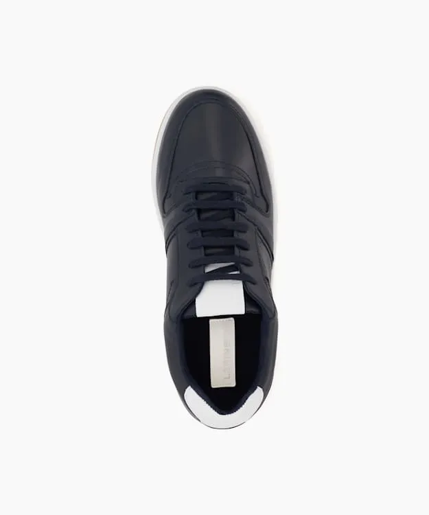 Men Dune London Trainers Sustainable Leather LaceUp Trainers Blue Leather