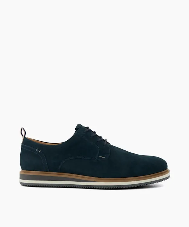 Men Dune London Wide Fit Shoes Wide Fit Nubuck Hybrid Shoes Blue