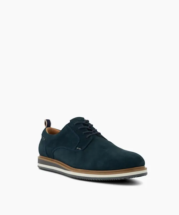Men Dune London Wide Fit Shoes Wide Fit Nubuck Hybrid Shoes Blue