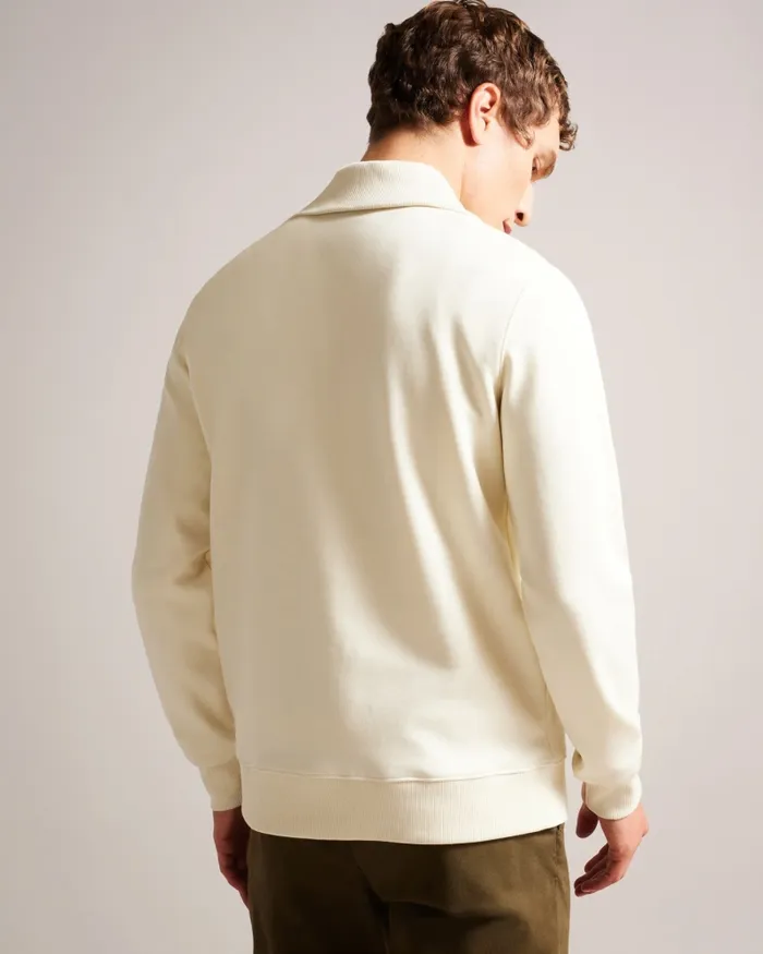 Men ECOS 8211 Half Zip Funnel Neck Jumper Natural Ted Baker Tops Men ECOS 8211 Half Zip Funnel Neck Jumper Natural Ted Baker Tops