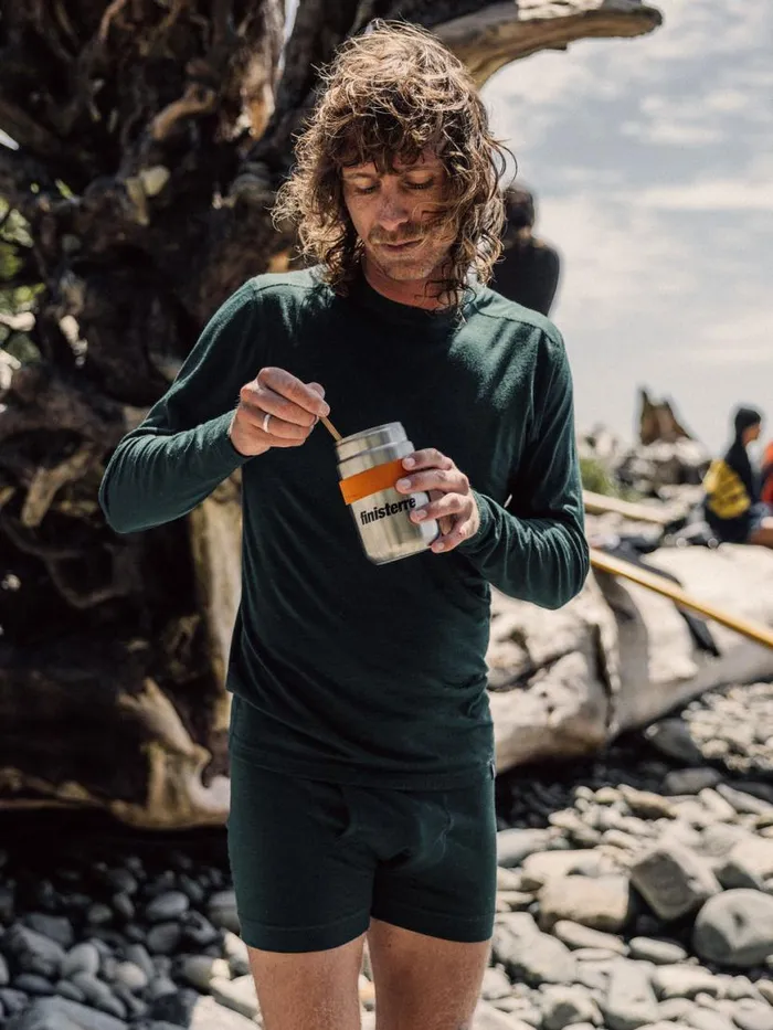 Men Eddy 20 Merino Wool Boxers Alpinecyan Finisterre Base Layers and Underwear
