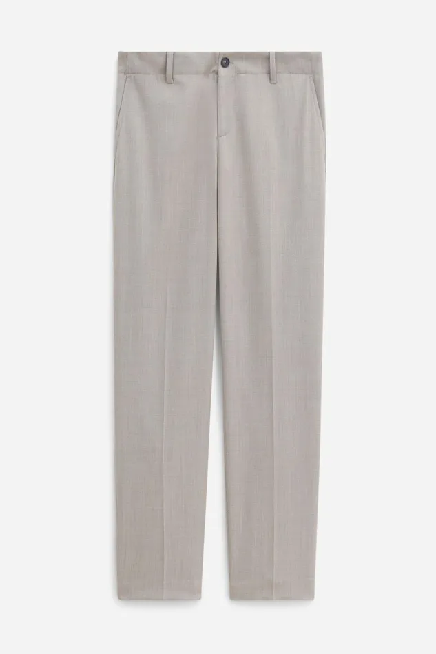 Men Elastic Waist Tailored Trousers Sage Melange Filippa K Trousers