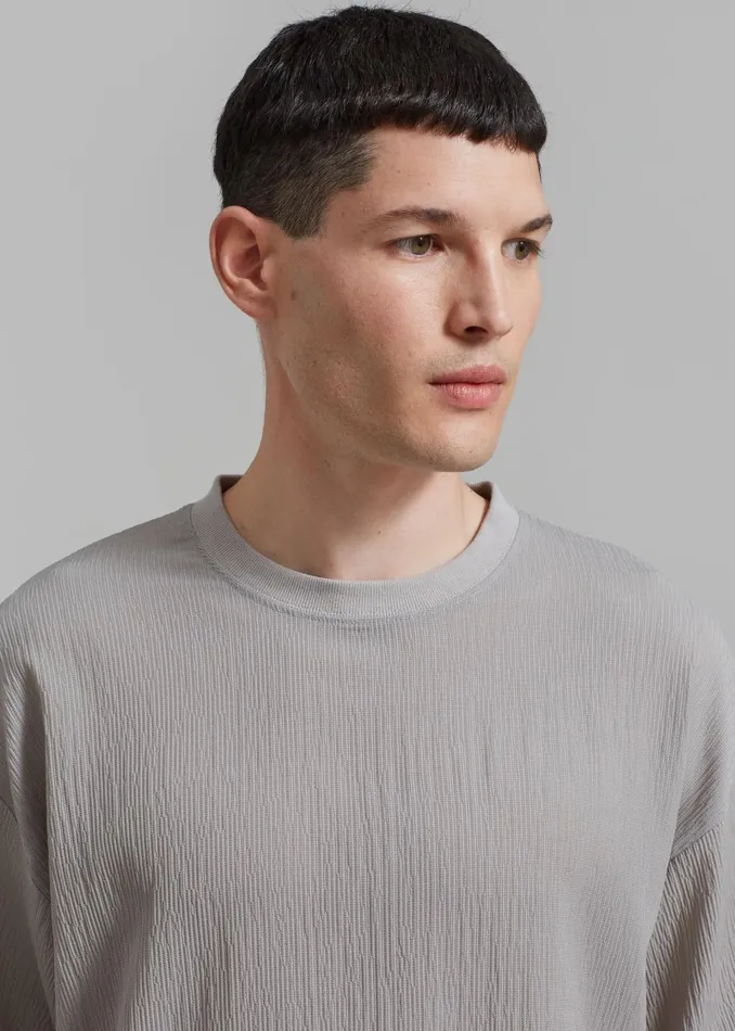 Men Eliott Crinkle Tee 8211 Grey The Frankie Shop Tops