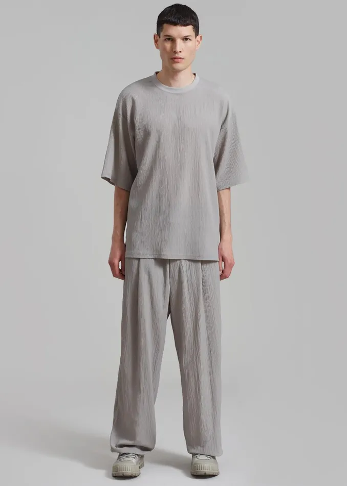 Men Eliott Crinkle Tee 8211 Grey The Frankie Shop Tops