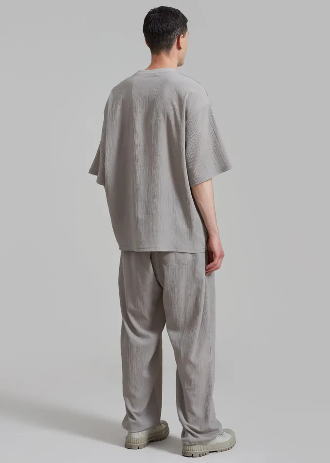 Men Eliott Crinkle Tee 8211 Grey The Frankie Shop Tops