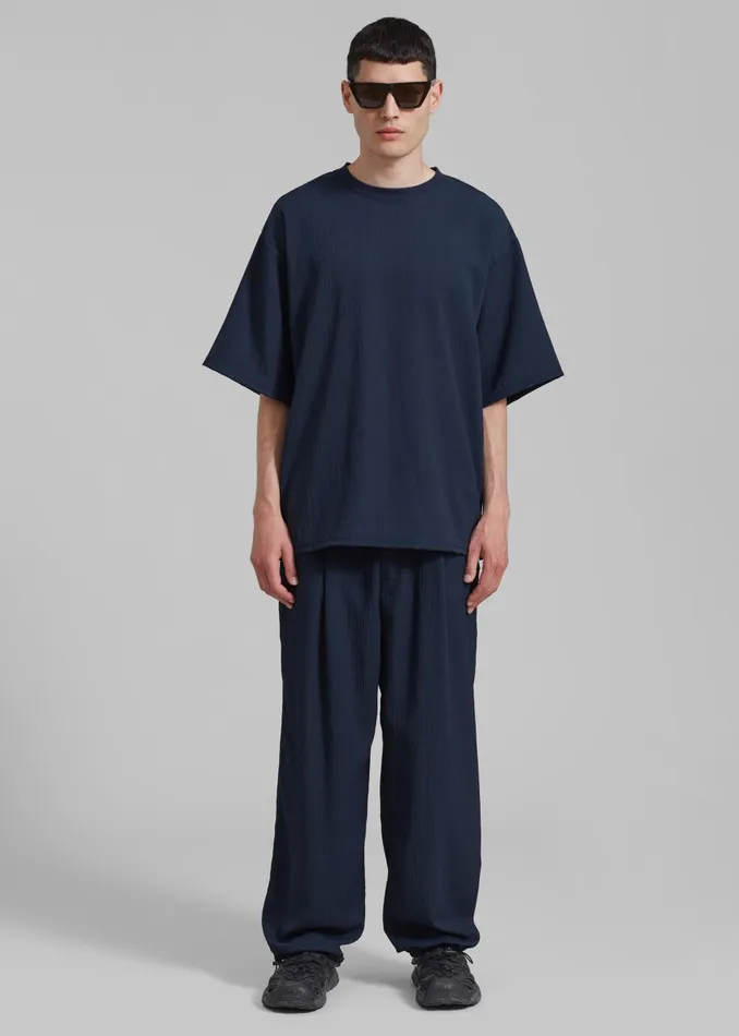 Men Eliott Crinkle Tee 8211 Navy The Frankie Shop Tops