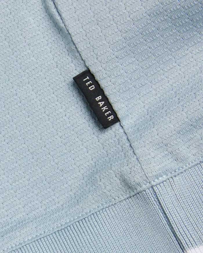 Men ERWEN 8211 Regular Fit Textured Polo Shirt Light Blue Ted Baker Polo Shirts