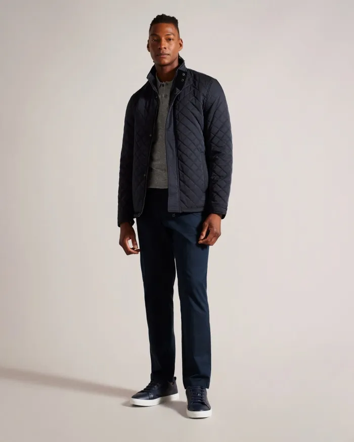 Men FINNICH 8211 Diamond Quilt Funnel Neck Jacket Navy Ted Baker Coats and Jackets Men FINNICH 8211 Diamond Quilt Funnel Neck Jacket Navy Ted Baker Coats and Jackets